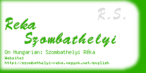 reka szombathelyi business card